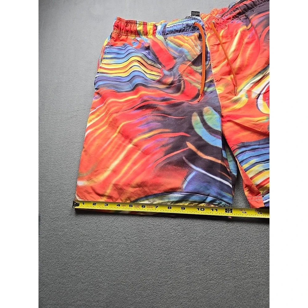 Highland Outfitters Mens Size L Multicolor Swirl Rainbow‎ Swim Beach Shorts